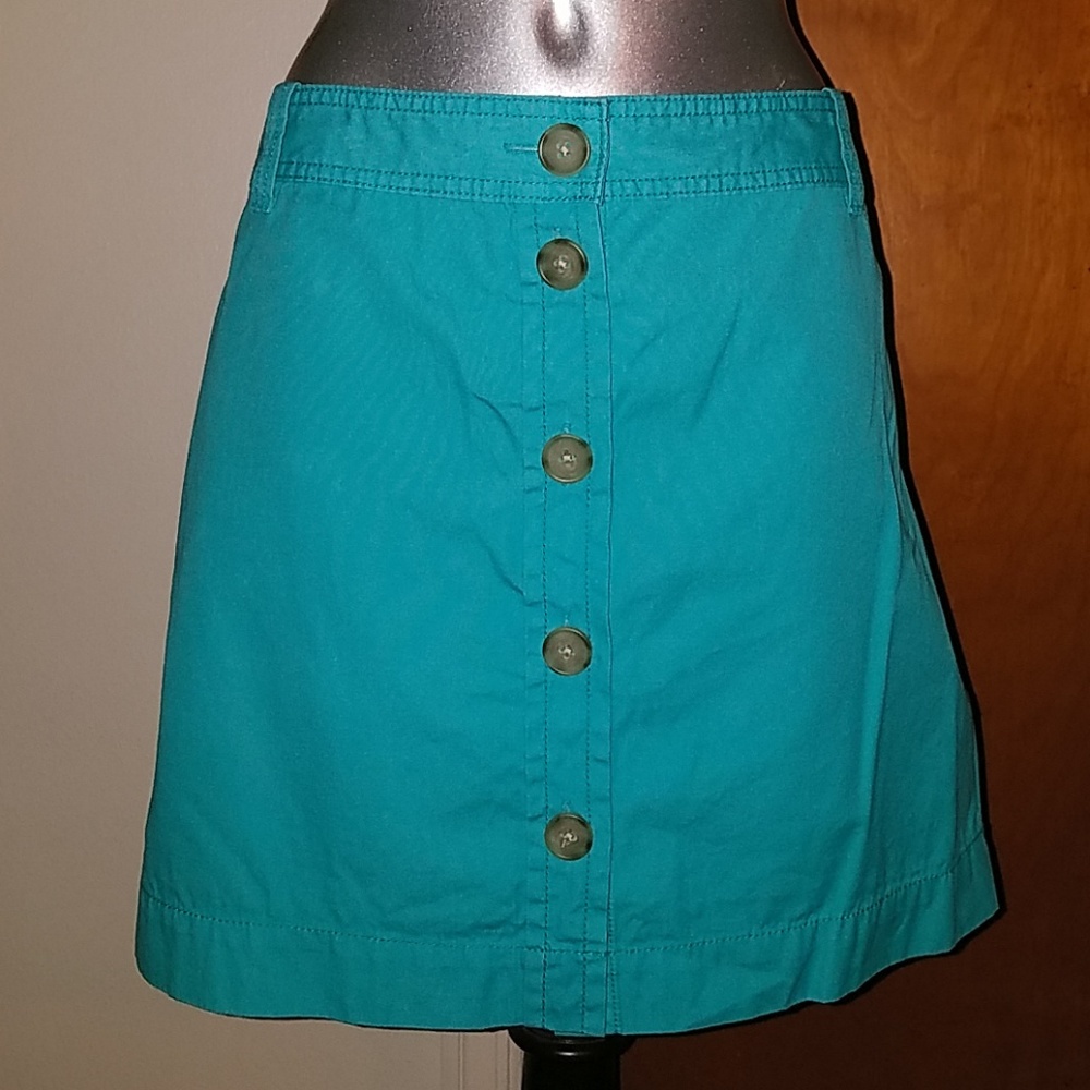 NWT, J. Crew Button Front Mini Skirt